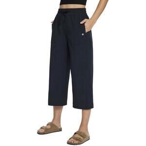 Baleaf Women's S 21" Wide Leg Pants Capris Activewear Pockets Drawstring Walking